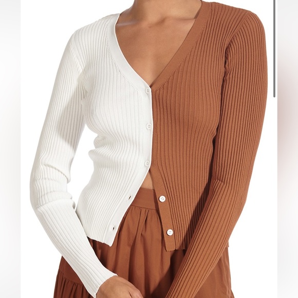 STAUD
 Shoko Cargo Colorblock Cardigan